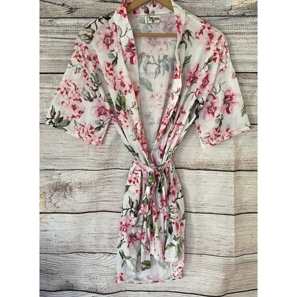 SHOW ME YOUR MUMU BRIE FLORAL KIMONO STYLE ROBE - one size